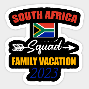 South African Squad Vacation Sticker